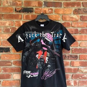 Vintage 1998 Nascar “Attack the Track” Jeff Burton SINGLE STITCH T Shirt